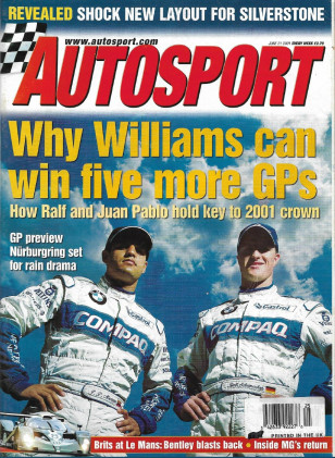 AUTOSPORT 2001 JUNE 21 - SILVERSTONE,LEMANS 24 HR, MCRAE, WILLIAMS-BMW